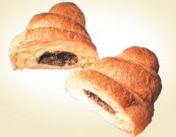 Croissant with chocolate